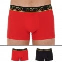 HOM Lot de 2 Boxers Coton Stretch Ivano Noir - Rouge