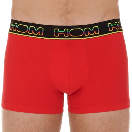 HOM 2-Pack Ivano Coton Stretch Boxer Briefs - Black - Red