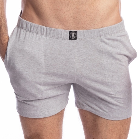 L'Homme invisible Louspo Lounge Shorts - Heather Grey