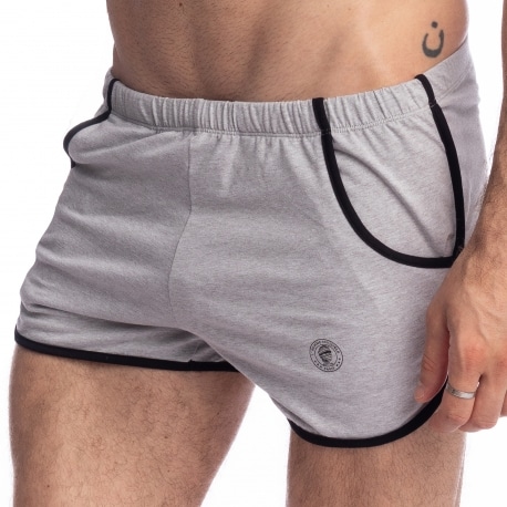 L'Homme invisible Louspo Split Shorts - Heather Grey