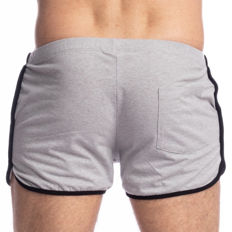 L'Homme invisible Louspo Split Shorts - Heather Grey