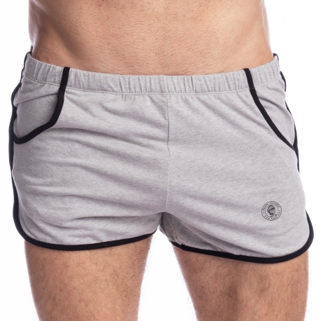 L'Homme invisible Louspo Split Shorts - Heather Grey