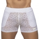 Addicted Flowery Lace Shorts - White