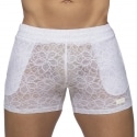 Addicted Short Dentelle Florale Blanc