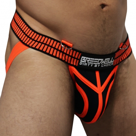 Breedwell Hybred Jock - Black - Neon Orange