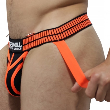 Breedwell Hybred Jock - Black - Neon Orange