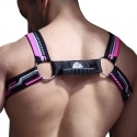 Breedwell Cyber Nights Harness - Black - Neon Pink