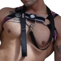 Breedwell Cyber Nights Harness - Black - Neon Pink