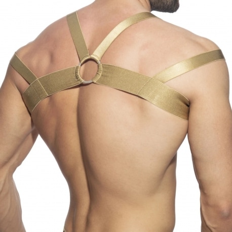 AD Fetish Metal Multi Band Harness - Gold