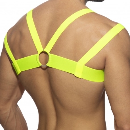 AD Fetish Neon Multi Band Harness - Neon Yellow