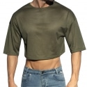 ES Collection Oversize Crop Top - Khaki