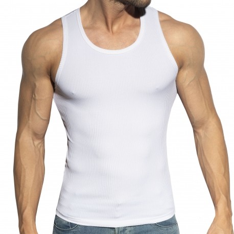 Rounded collar Men's Wife beater tank tops