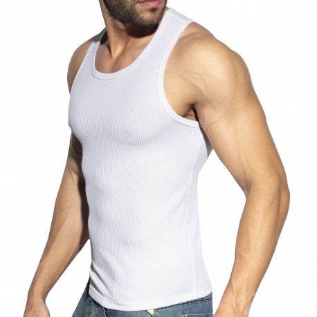 ES Collection Recycled Rib Sports Tank Top - White
