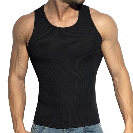 ES Collection Recycled Rib Sports Tank Top - Black