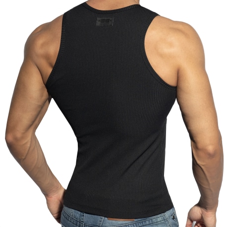 ES Collection Recycled Rib Sports Tank Top - Black