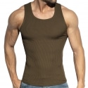 ES Collection Recycled Rib Sports Tank Top - Khaki