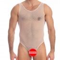 L'Homme invisible La Crème Thong Bodysuit  - Cream