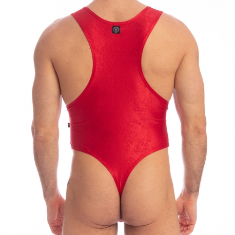 L'Homme invisible Barbados Cherry Thong Bodysuit - Red