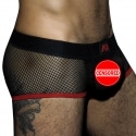 AD Fetish Fetish Mesh Boxer - Black - Red