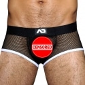 AD Fetish Fetish Mesh Boxer - Black - White