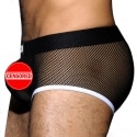 AD Fetish Fetish Mesh Boxer - Black - White