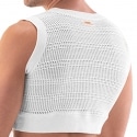 Barcode Luz Mesh Crop Top - White