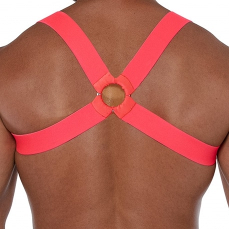 TOF Paris Fetish Elastic Harness - Neon Pink