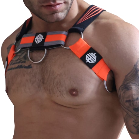 Breedwell Harnais Body Akira Orange Fluo