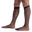 L'Homme invisible Chaussettes Hautes Résille Noires