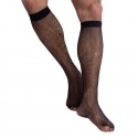 L'Homme invisible Chaussettes Hautes Résille Noires