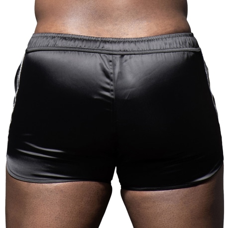 Andrew Christian Squad Satin Shorts - Black