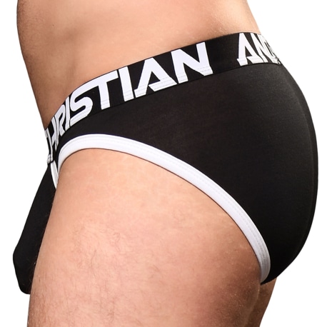 Andrew Christian CoolFlex Active Modal Briefs with Show-It  - Black