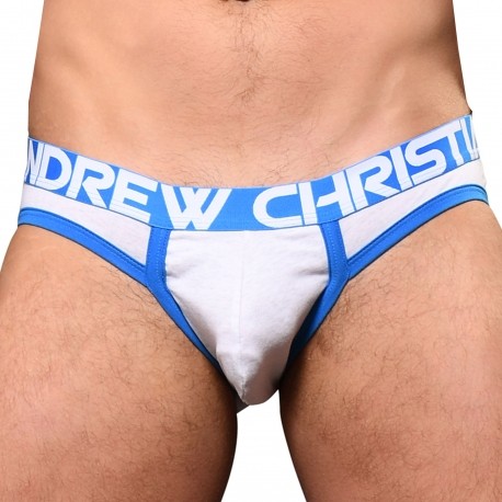 Andrew Christian CoolFlex Active Modal Briefs with Show-It  - White Heather