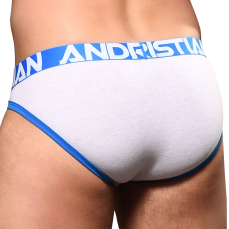 Andrew Christian Slip CoolFlex Modal Active Show-It Blanc Chiné