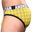 Andrew Christian Slip Almost Naked Plaid Jaune