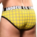 Andrew Christian Slip Almost Naked Plaid Jaune