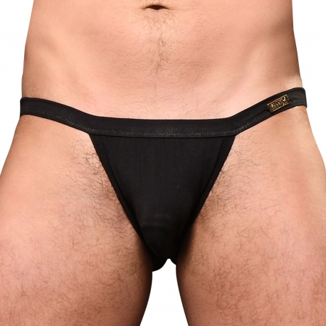 Andrew Christian Almost Naked Sex Bamboo Tanga Briefs - Black