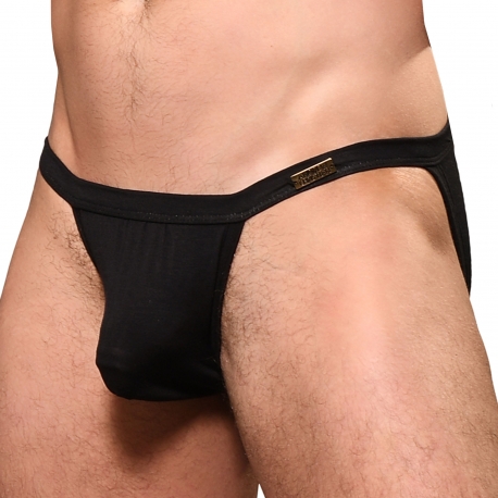 Andrew Christian Almost Naked Sex Bamboo Tanga Briefs - Black