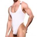 Andrew Christian Almost Naked Buckle Thong Bodysuit - White