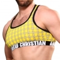 Andrew Christian Plaid Sports Bra - Yellow