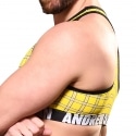 Andrew Christian Plaid Sports Bra - Yellow