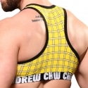 Andrew Christian Plaid Sports Bra - Yellow