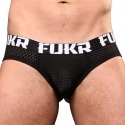 Andrew Christian Almost Naked FUKR Lace Back Mesh Briefs - Black