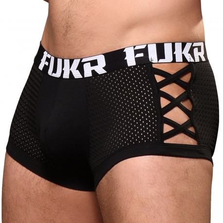 Andrew Christian FUKR Mesh X Trunks - Black