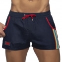 Addicted Short de Bain Rainbow Tape Bleu Marine