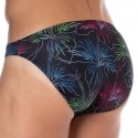 Sweet Banana Hibiscus Swim Briefs - Black