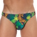 Sweet Banana Palms & Tigers Swim Briefs - Green