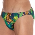 Sweet Banana Palms & Tigers Swim Briefs - Green