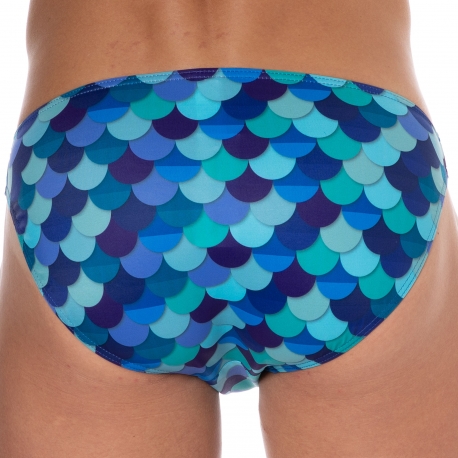 Sweet Banana Scales Swim Briefs - Blue