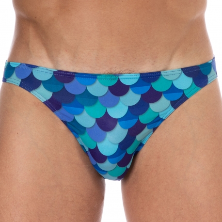 Sweet Banana Scales Swim Briefs - Blue